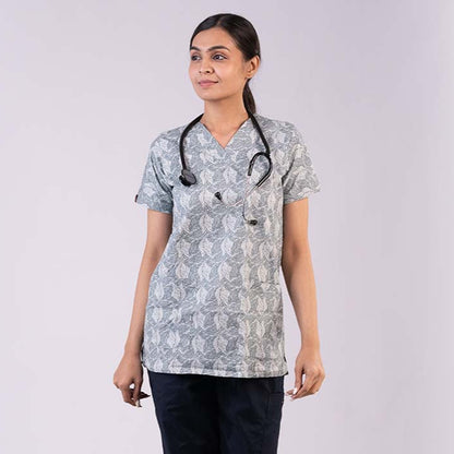 Subtle printed women scrub Set
