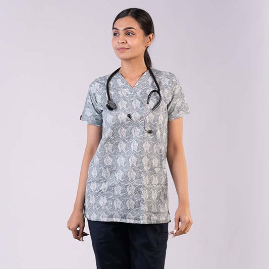 Subtle printed women scrub Set