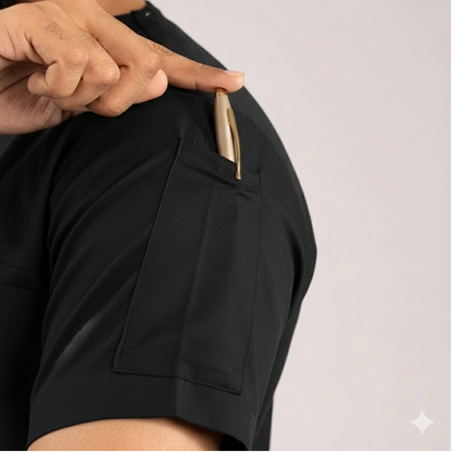women OT scrubs with sleeve pocket