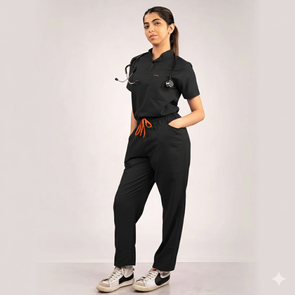 hospital OT uniforms women black