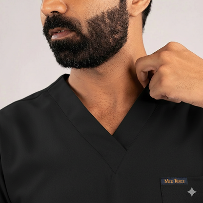 black medical scrubs OT uniforms