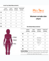 MedTogs size chart for women scrubs