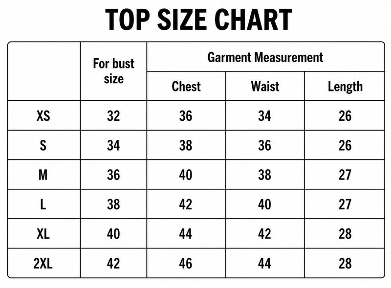 Size Chart 1