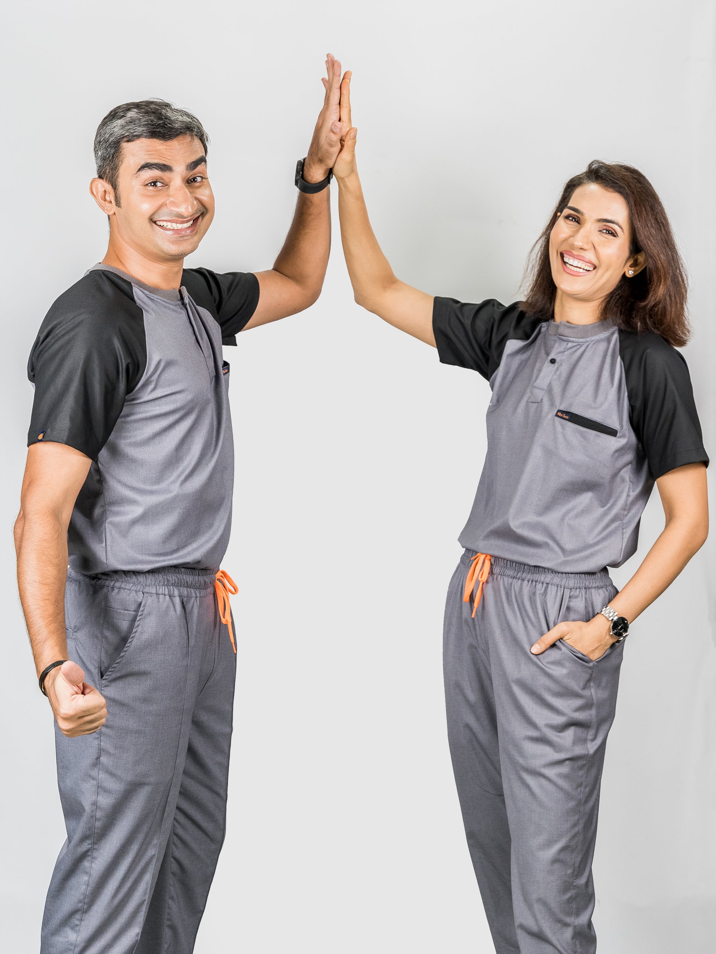 Pro-fit Grey Black Dual scrubs