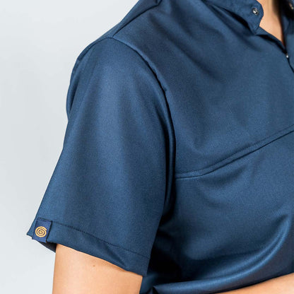Pro-fit High neck Blue Women scrubs