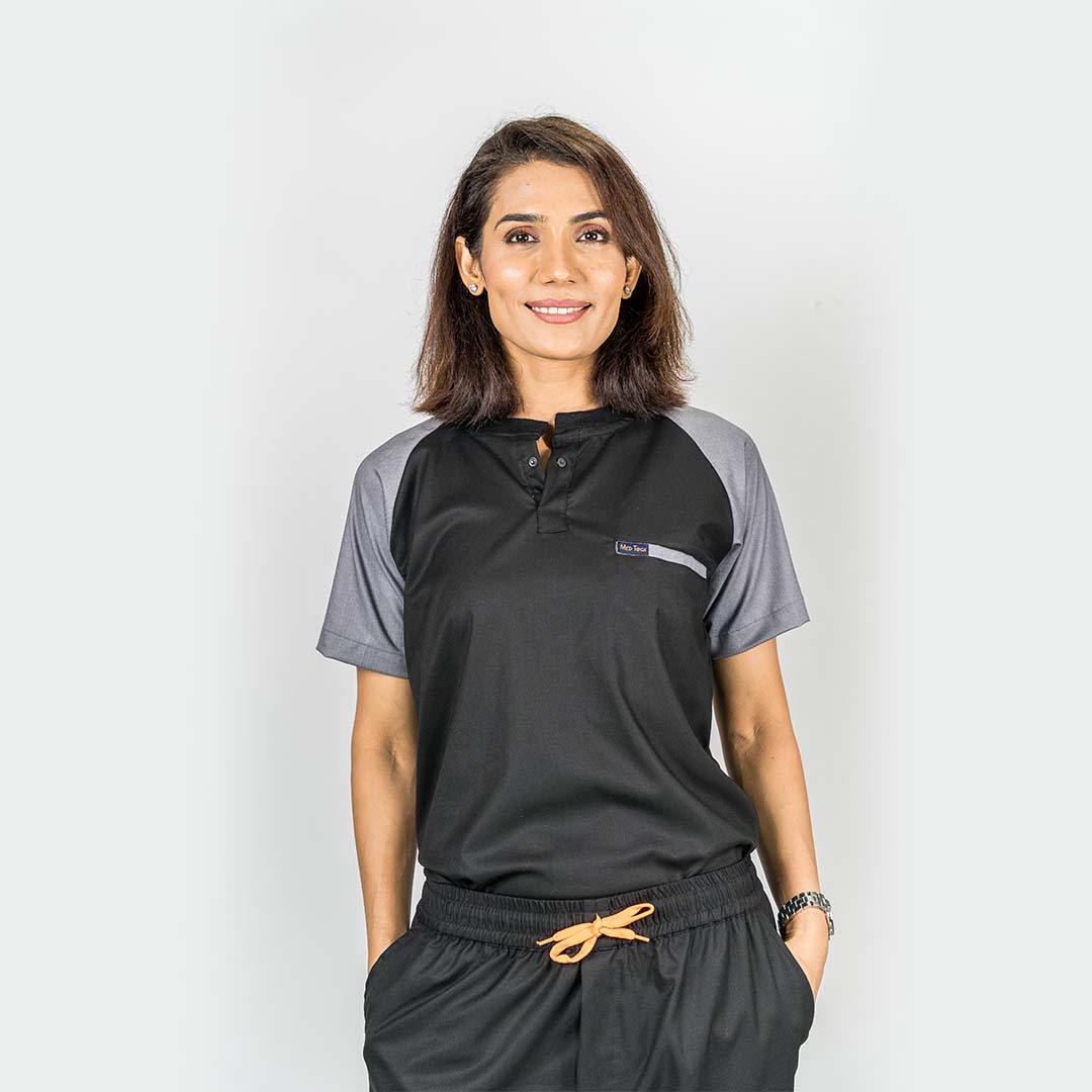 Pro-fit Black Grey Dual Scrubs