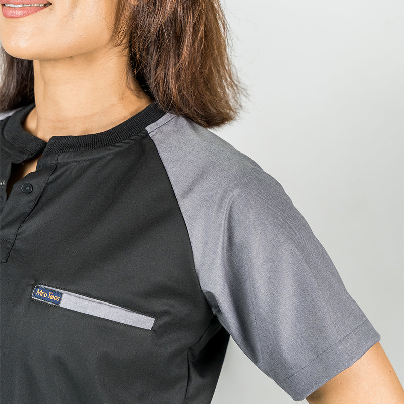 Pro-fit Black Grey Dual Scrubs