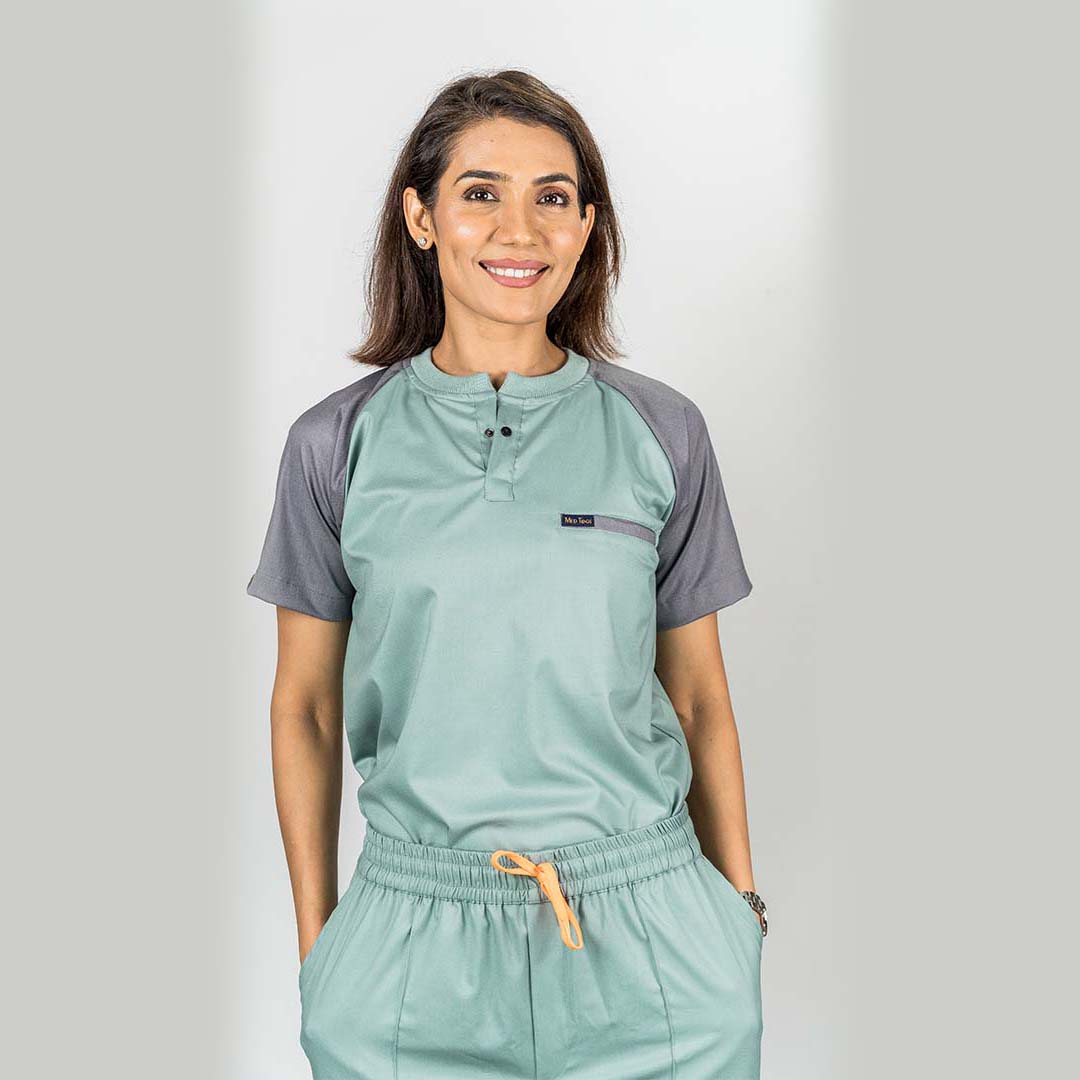 Pro-fit Mint Grey Dual scrubs