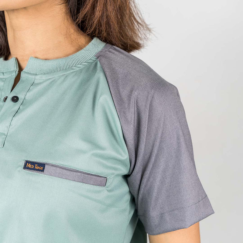 Pro-fit Mint Grey Dual scrubs