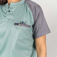 Pro-fit Mint Grey Dual scrubs