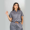 Pro-fit High neck grey scrubs