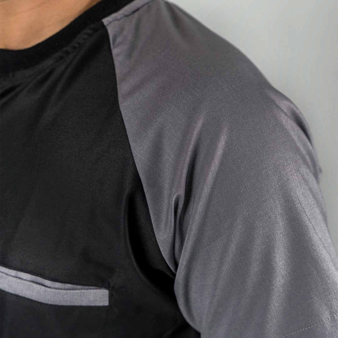 Pro-fit Black Grey Dual Scrub