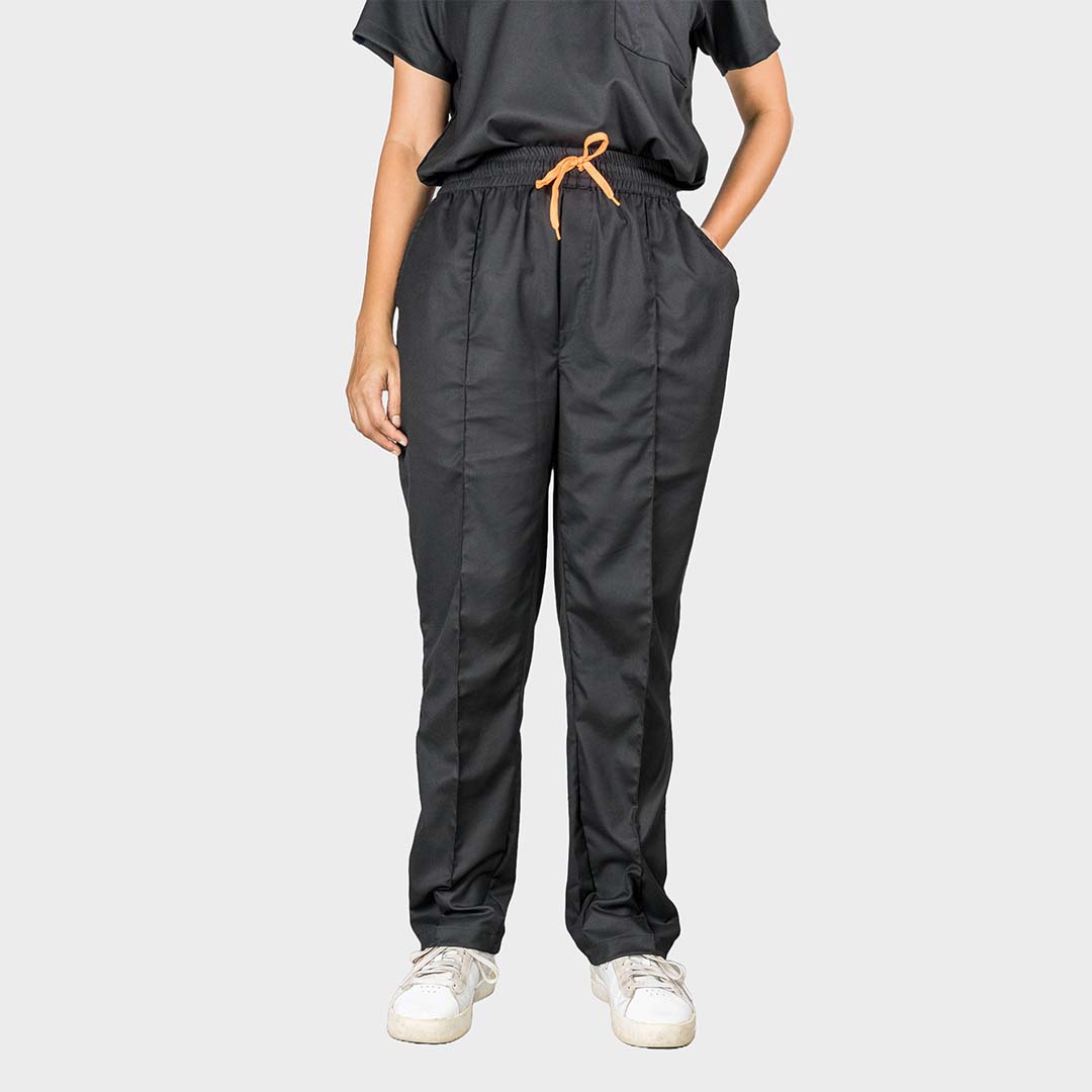 Pro-fit Black Grey Dual women Scrubs