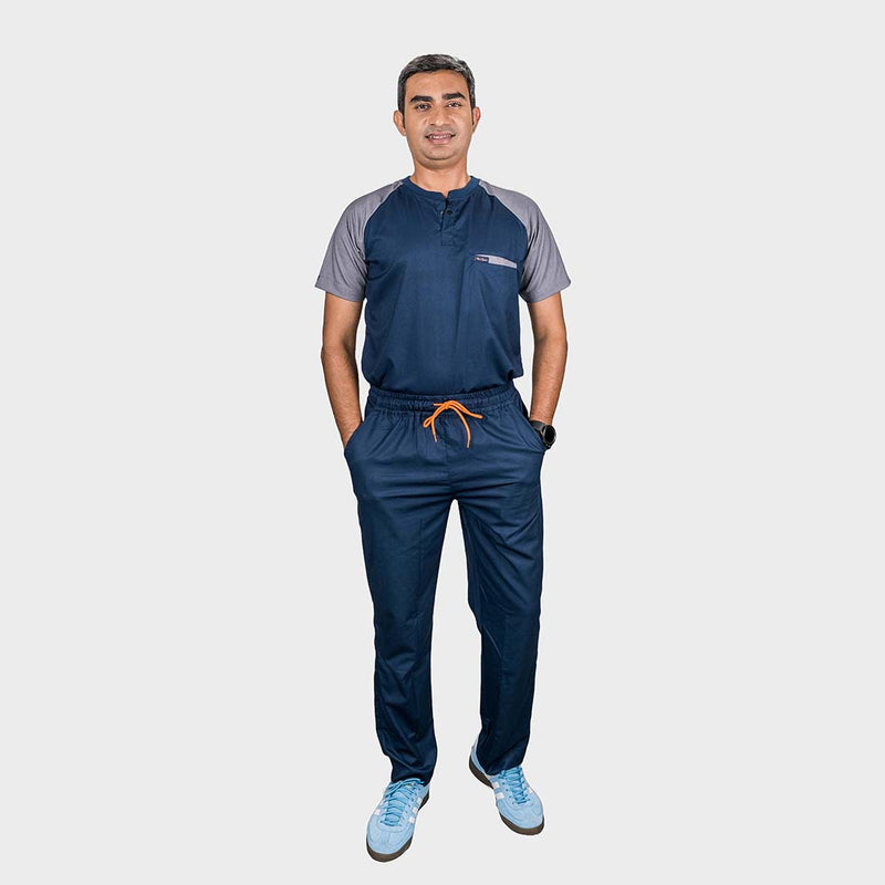 Pro-fit Blue Grey Dual Scrubs