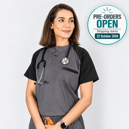 Pro-fit Grey Black Dual women scrubs