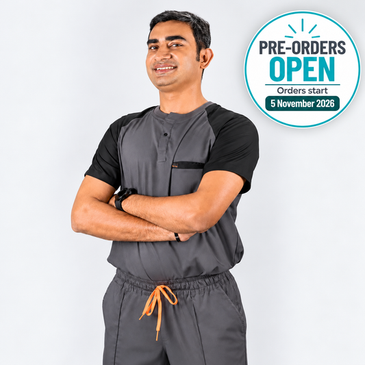 Pro-fit Grey Black Dual scrubs