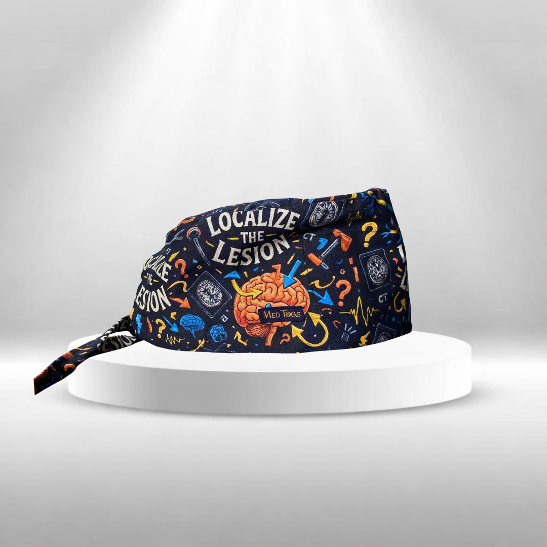 neurology surgeon printed cotton scrub cap for OT surgeries