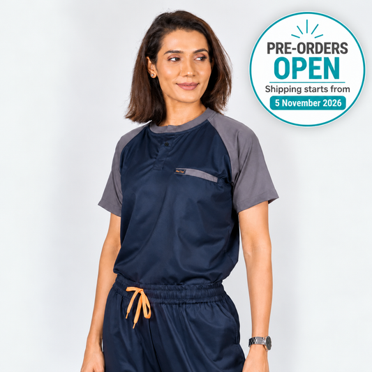 Pro-fit Blue Grey Dual women scrubs
