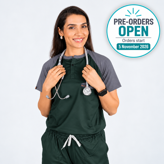 Pro-fit Green Grey Dual women scrubs