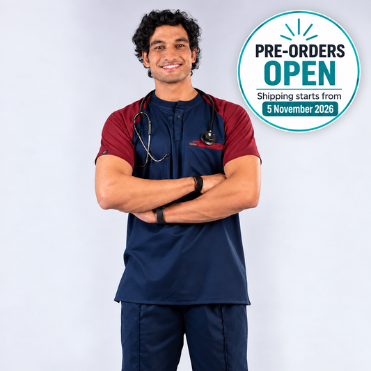 Pro-fit Blue Maroon Dual Scrubs