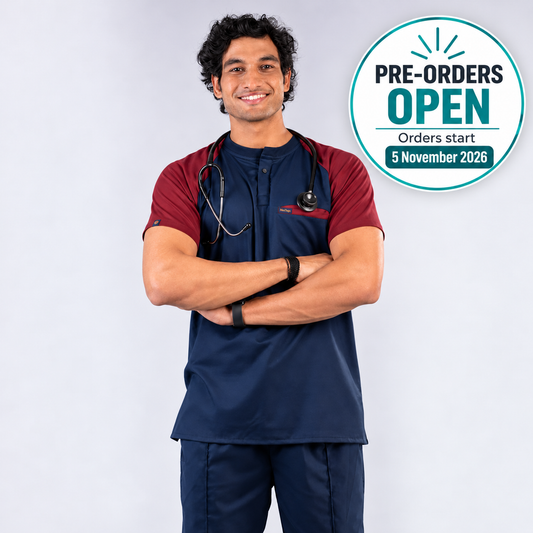 Pro-fit Blue Maroon Dual Scrubs
