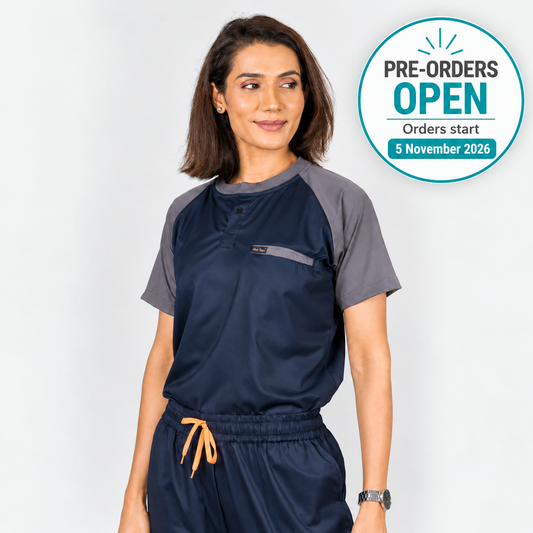 Pro-fit Blue Grey Dual women scrubs