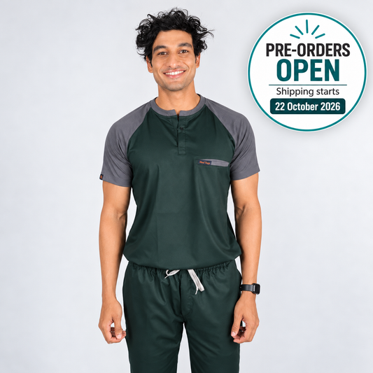 Pro-fit Green Grey Dual Scrubs