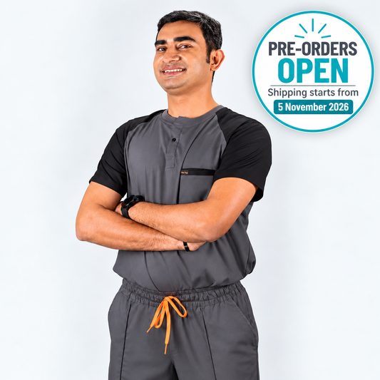 Pro-fit Grey Black Dual scrubs