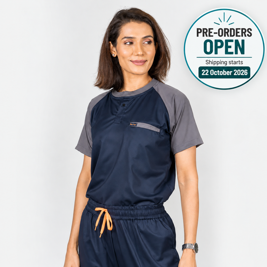 Pro-fit Blue Grey Dual women scrubs