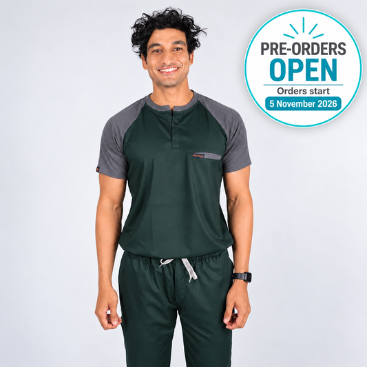 Pro-fit Green Grey Dual Scrubs