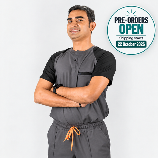 Pro-fit Grey Black Dual scrubs