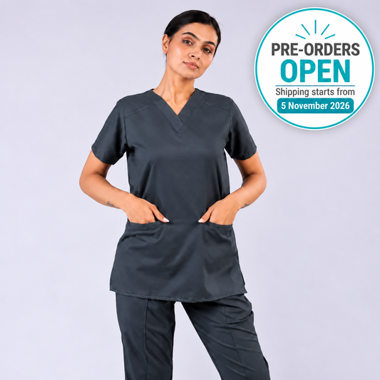 Pro-fit Grey Vneck Women scrubs