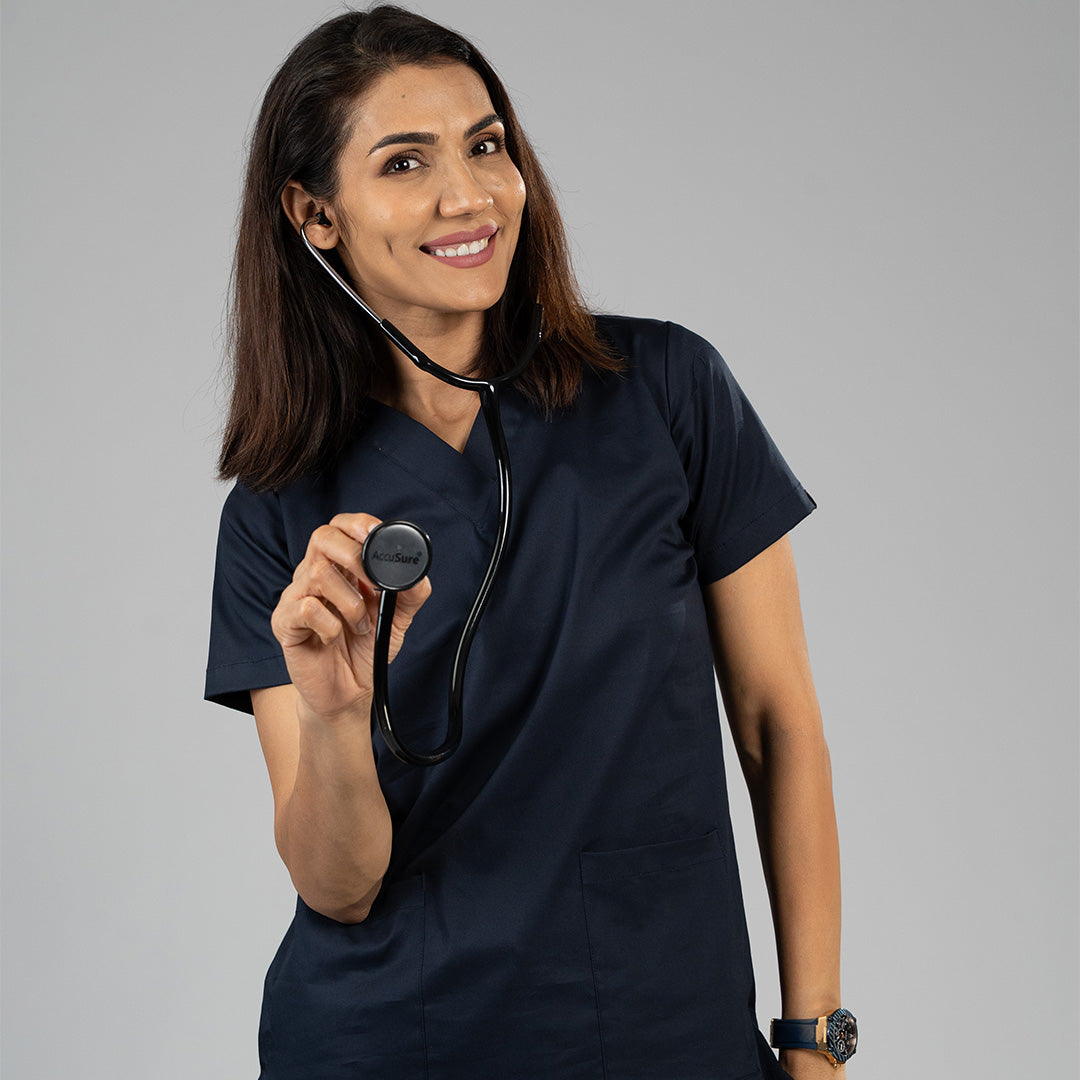 MedTogs oxford blue women cotton scrubs