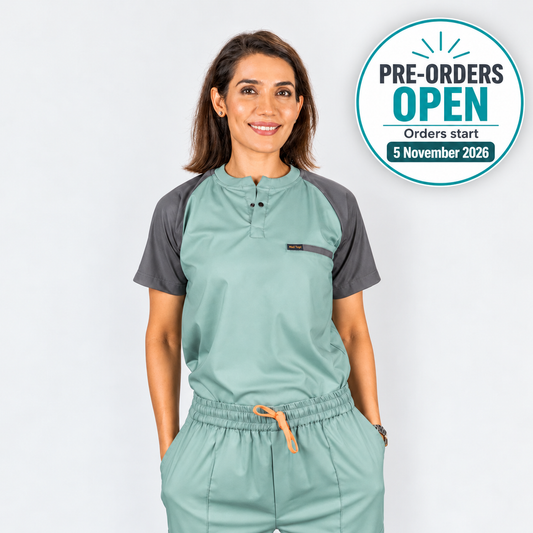 Pro-fit Mint Grey Dual women scrubs