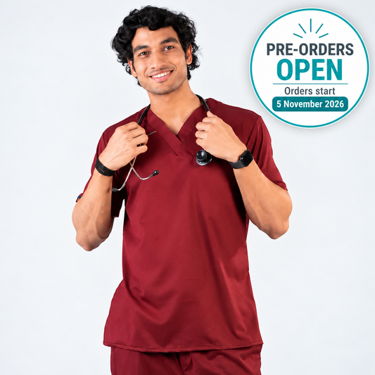 Pro-fit Maroon Vneck Men scrubs