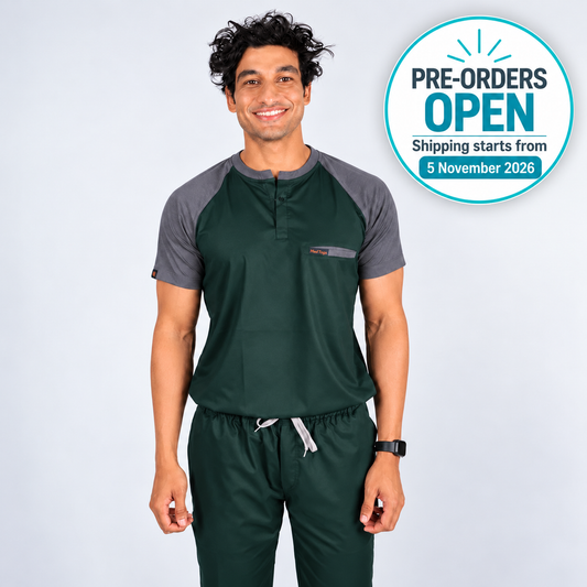 Pro-fit Green Grey Dual Scrubs