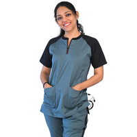 women doctor scrubs in stretchable cotton dual colour