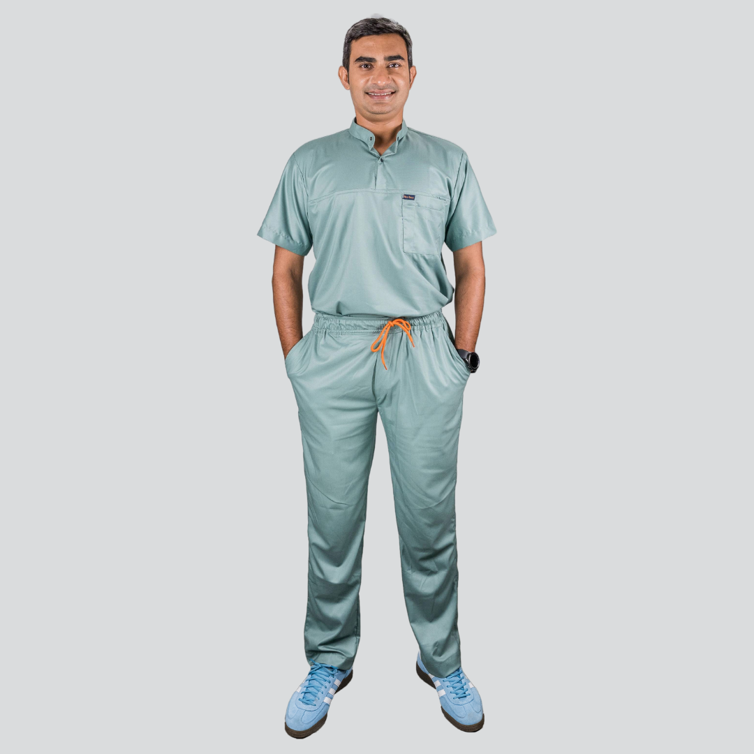 Pro-fit High neck mint scrubs