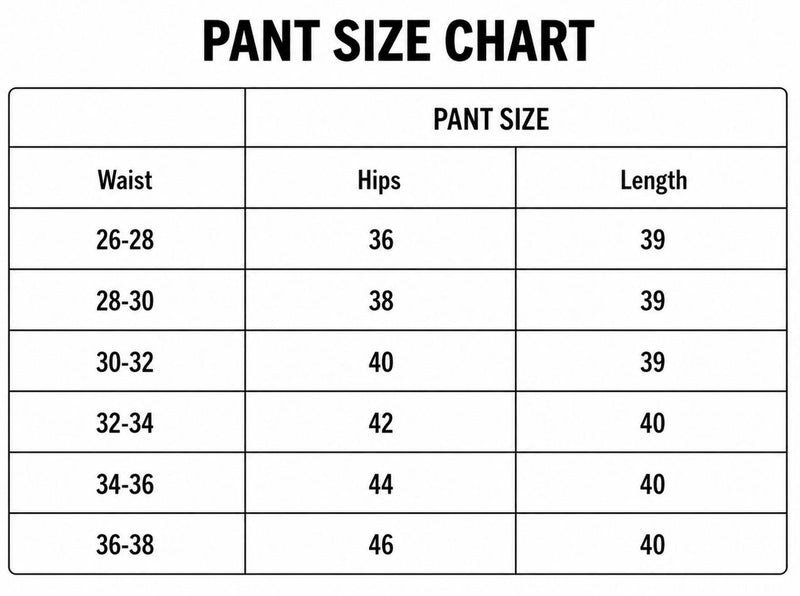 Size Chart 2