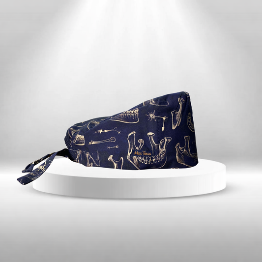 maxillofacial surgeon scrub cap for OT in printed cotton fabric
