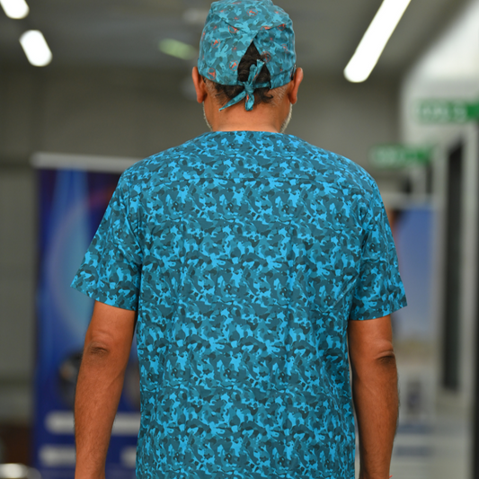 Camouflage Printed men scrub Set (Top + Pant)