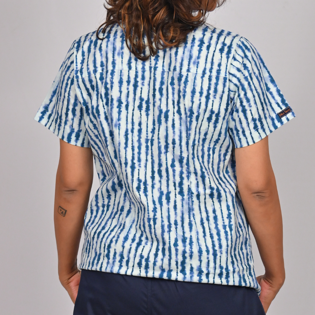 Tie-dye printed women scrub Set (Top + Pant)