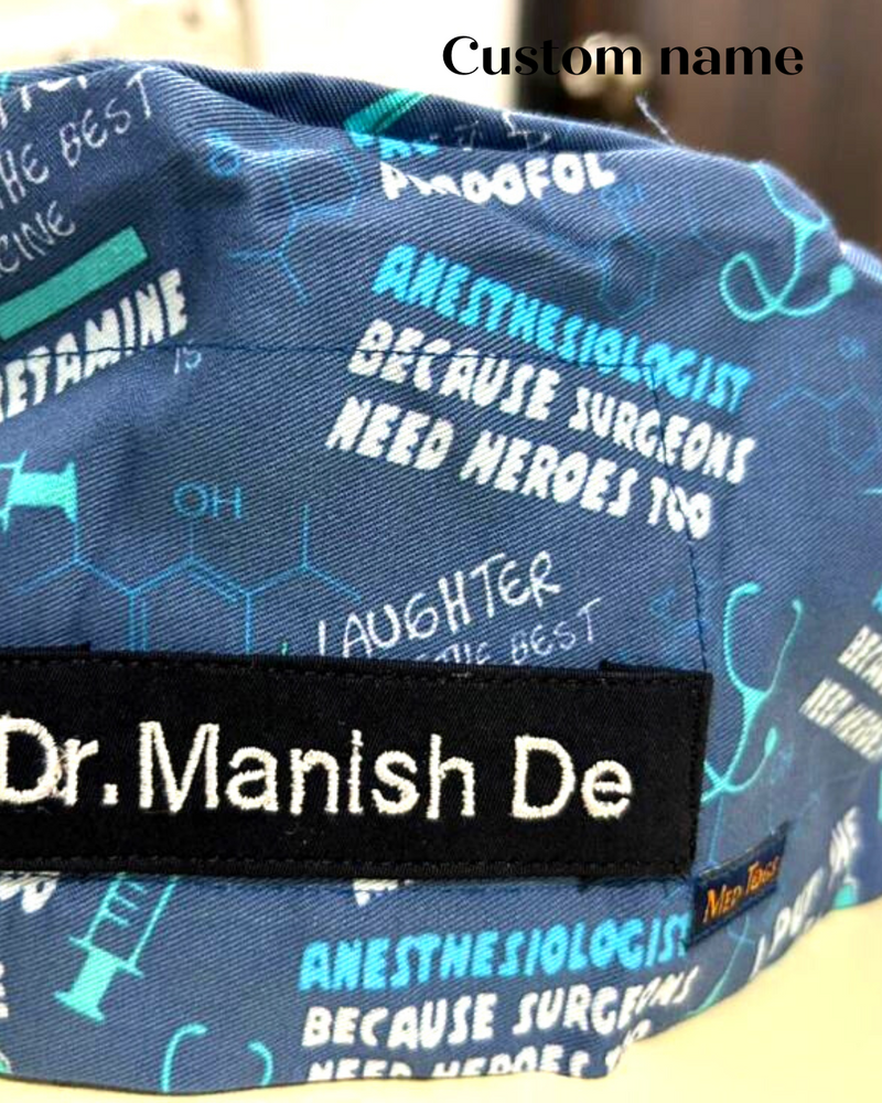 Anaesthesiologist Scrub Cap (2 sizes available)