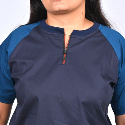 Air blue dual colour Scrub Set (Top + Pant)