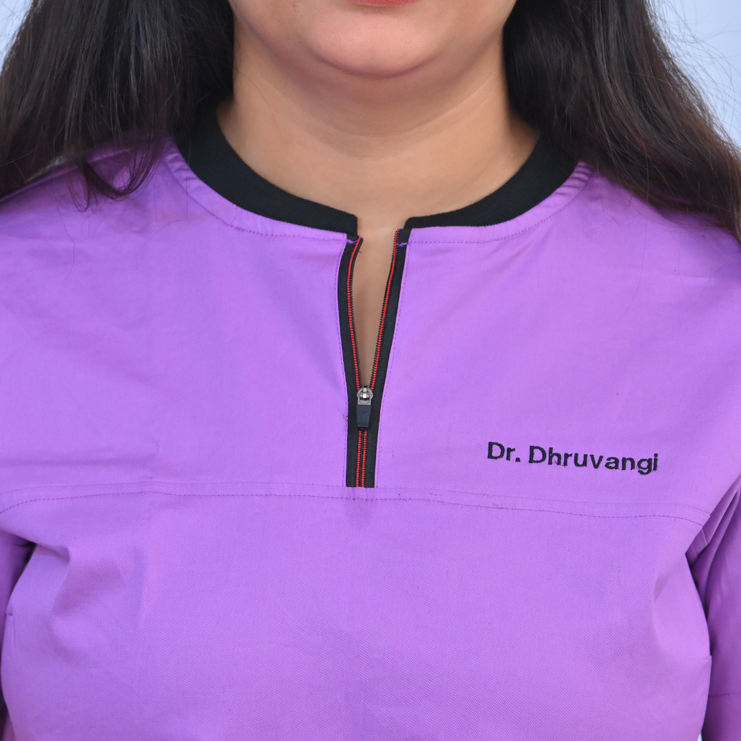 Heather zip neck women scrubs