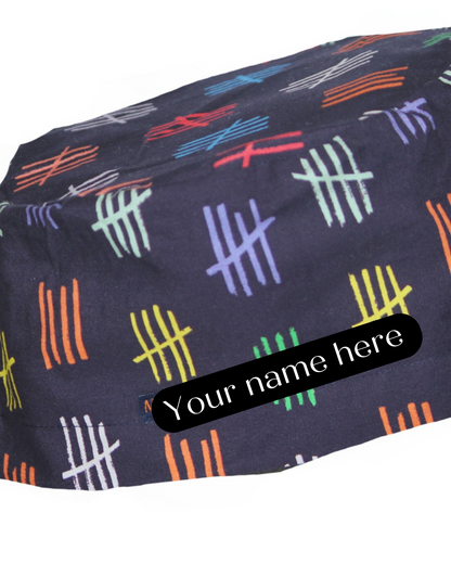 Tally Sticks: Non-elastic unisex Scrub Cap