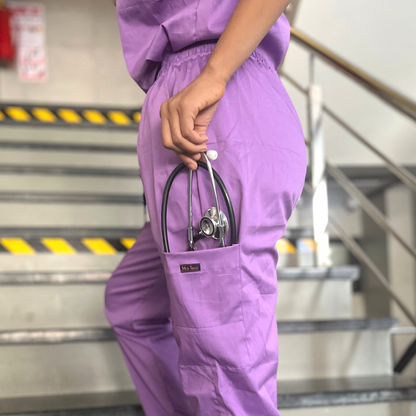 Heather zip neck women scrubs