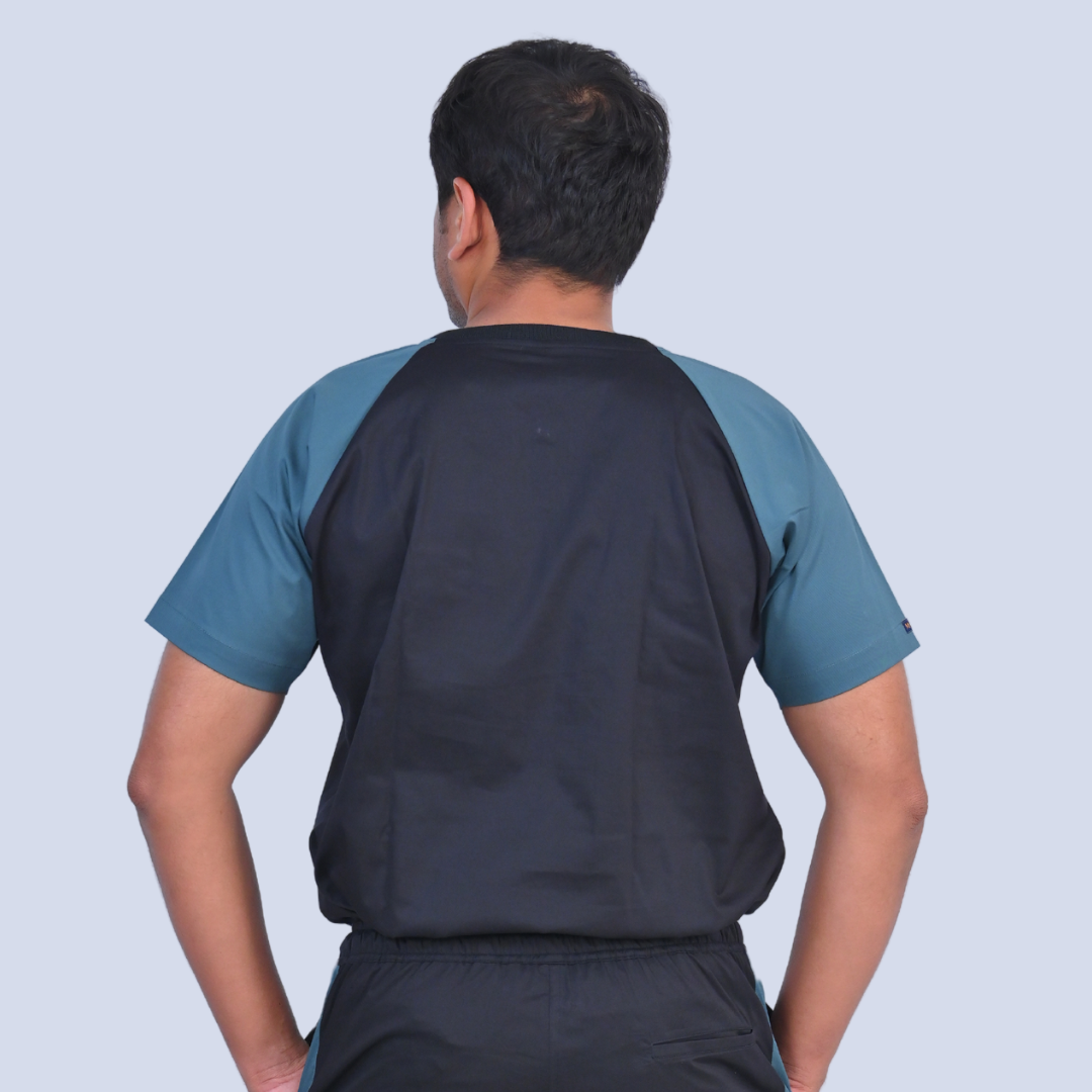 Black Slate Dual Scrub Set (Top + Pant)
