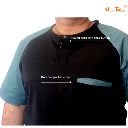 Black Dual Scrub Top