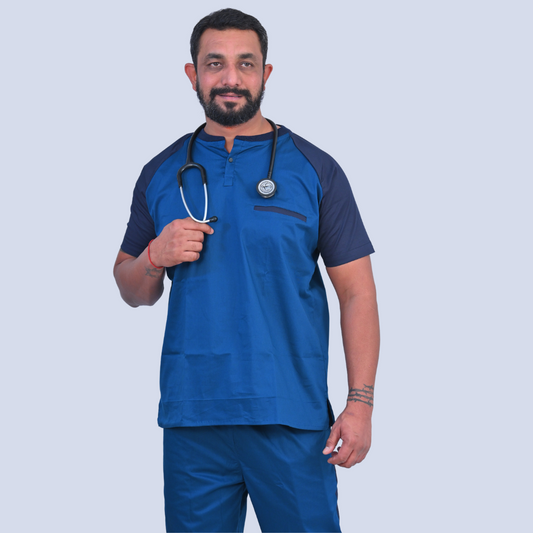 Air Blue Dual Scrub Set (Top + Pant)